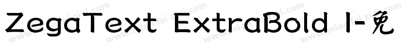 ZegaText ExtraBold I字体转换